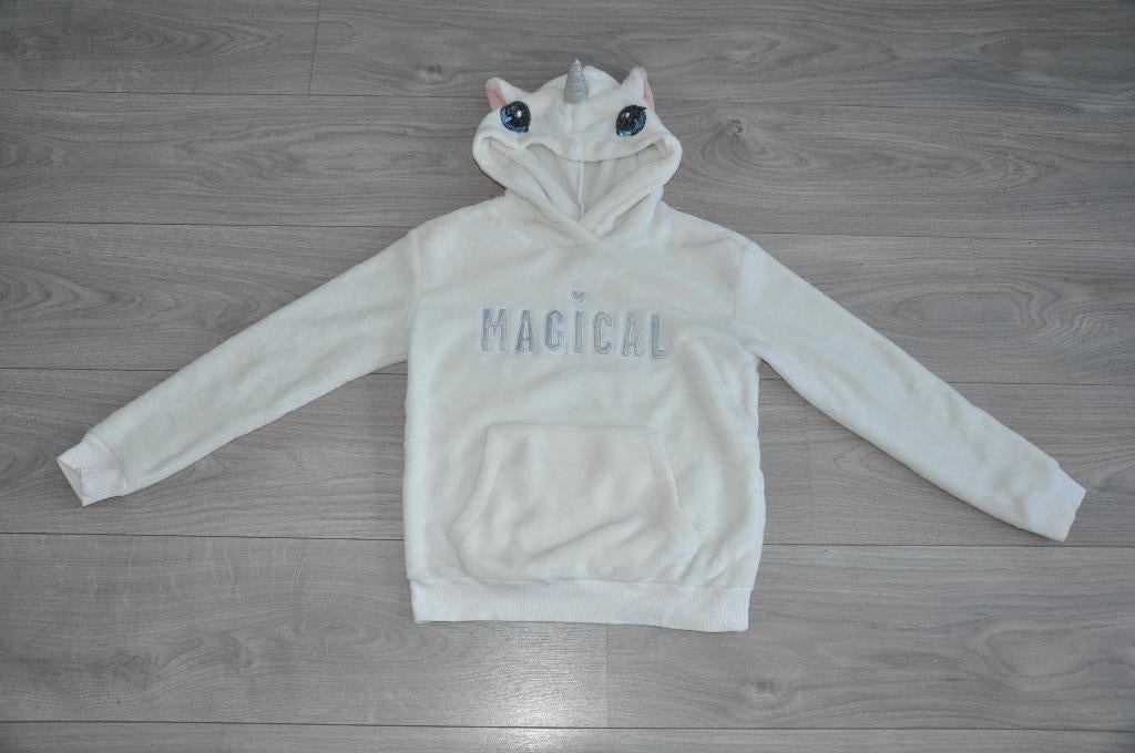 eenhoorn trui 134/140, h&m sweater 134/140, kinderkleding, Kinderen en Baby's, Kinderkleding | Maat 140, Meisje, Trui of Vest