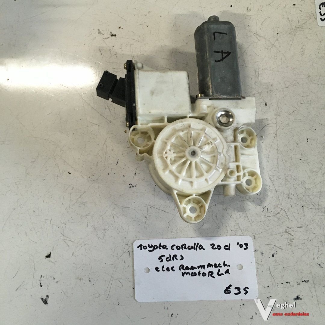 Toyota Carolla 2.0 D  5 drs 2003  Raammotor Rechtsvoor Recht, Gebruikt, -, -, Ophalen of Verzenden