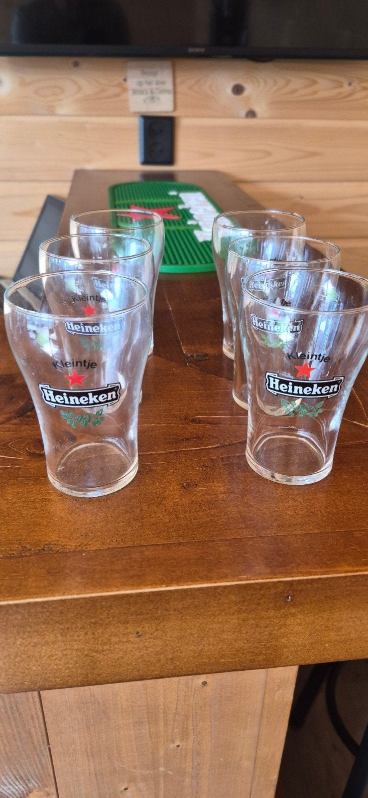 Heineken 'Kleintje' glazen - 3 sets van 6 stuks, Ophalen of Verzenden