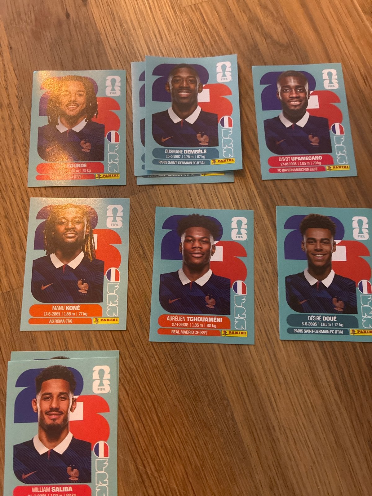 Panini Voetbalplaatjes Frankrijk Spelers, Ophalen of Verzenden, Gebruikt, Meerdere plaatjes