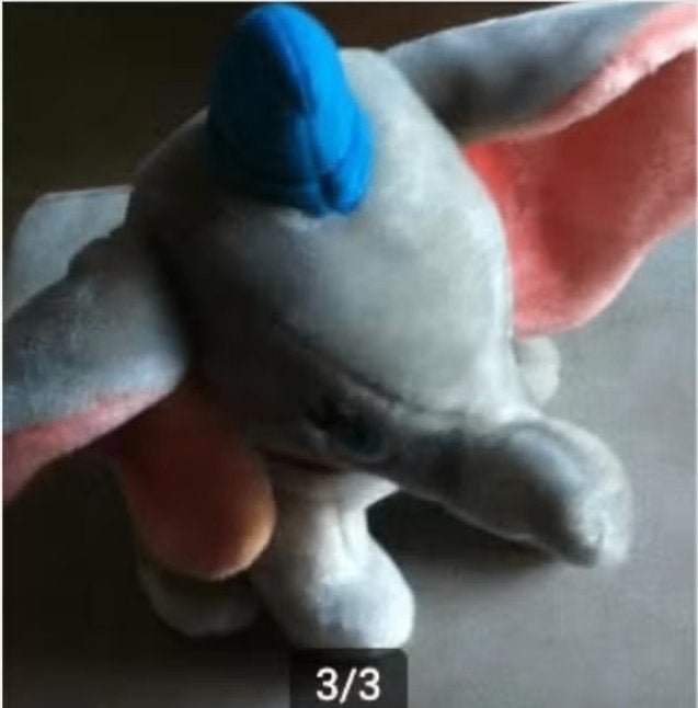 Knuffel olifant dombo Euro disney L 35 cm., Disney, Overige karakters, Ophalen of Verzenden, Zo goed als nieuw