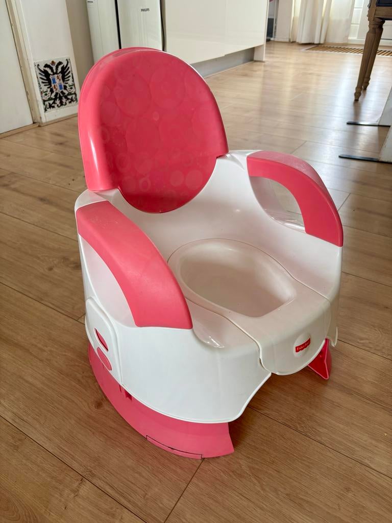 Fisher Price potje / oefen wc, verstelbaar, roze/wit, Ophalen, Gebruikt