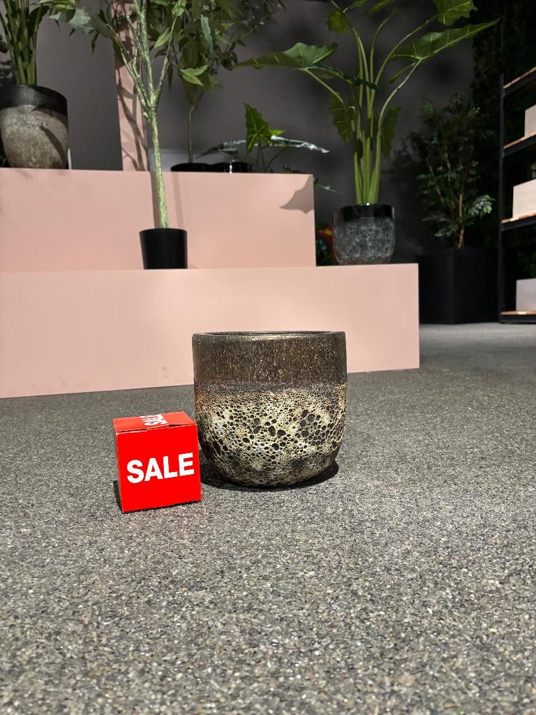Keramiek pot Lava Serie Bronze 25 x 22, Ophalen, Steen, Minder dan 30 cm, Minder dan 60 cm