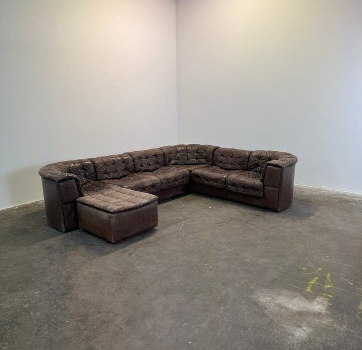 De Sede DS11 6 elementen patchwork sofa + hocker vintage, Ophalen, Zo goed als nieuw, Leer