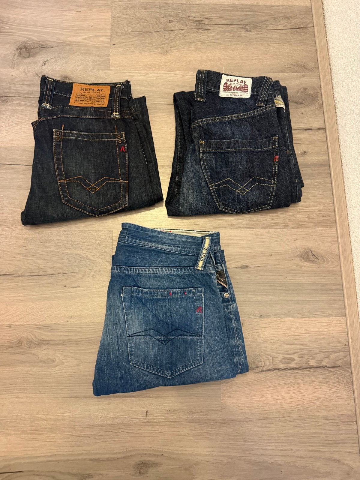 Replay Jeans (3 stuks) - Diverse maten en kleuren, Ophalen of Verzenden, Gedragen, Blauw, W32 (confectie 46) of kleiner