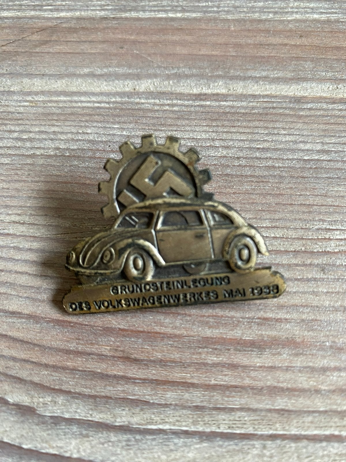 Zeldzame Volkswagen Kever Speld - Gründsteinlegung 1938, Verzamelen, Ophalen of Verzenden, Gebruikt, Auto's
