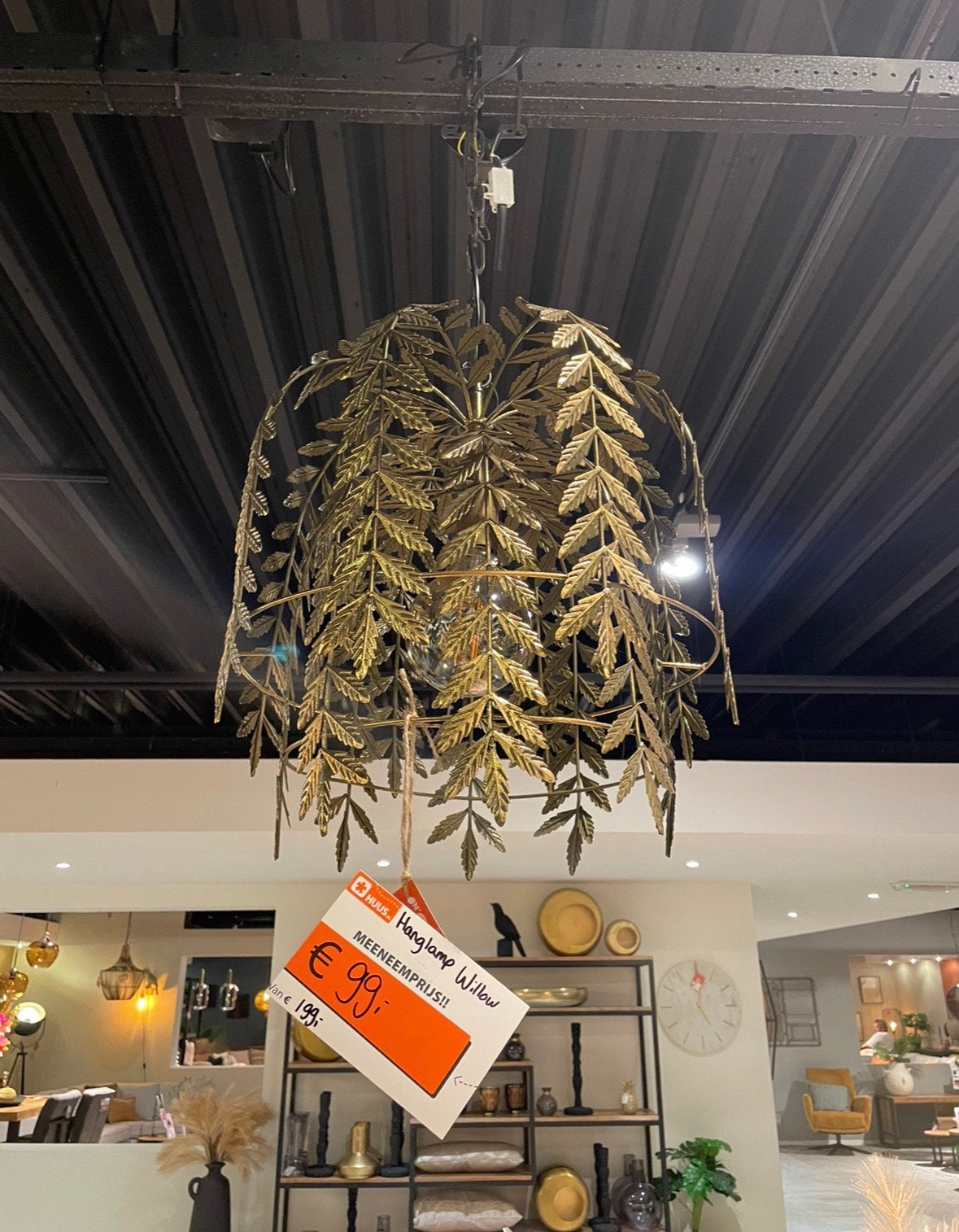Hanglamp Willow, Ophalen, Zo goed als nieuw, Metaal, E27 (groot)