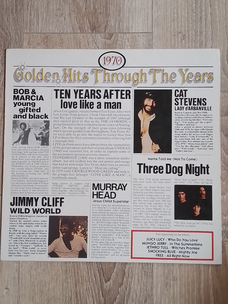 Golden Hits Through The Years 1970 - V.A./Pop/Rock/Reggae, LP, Gebruikt, Ophalen of Verzenden, Complilatie