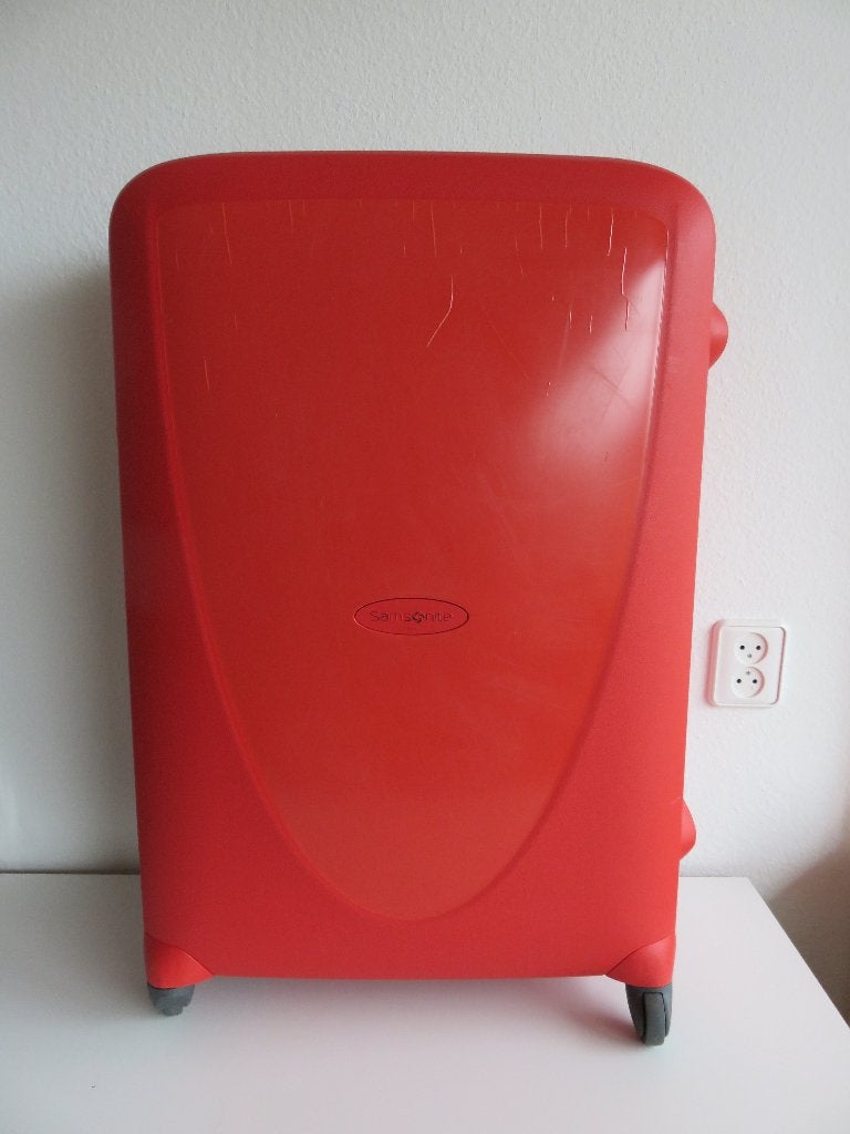 Rode Samsonite Termo Spinner 77 koffer (88L), Hard kunststof, 45 tot 55 cm, Zo goed als nieuw, 70 cm of meer