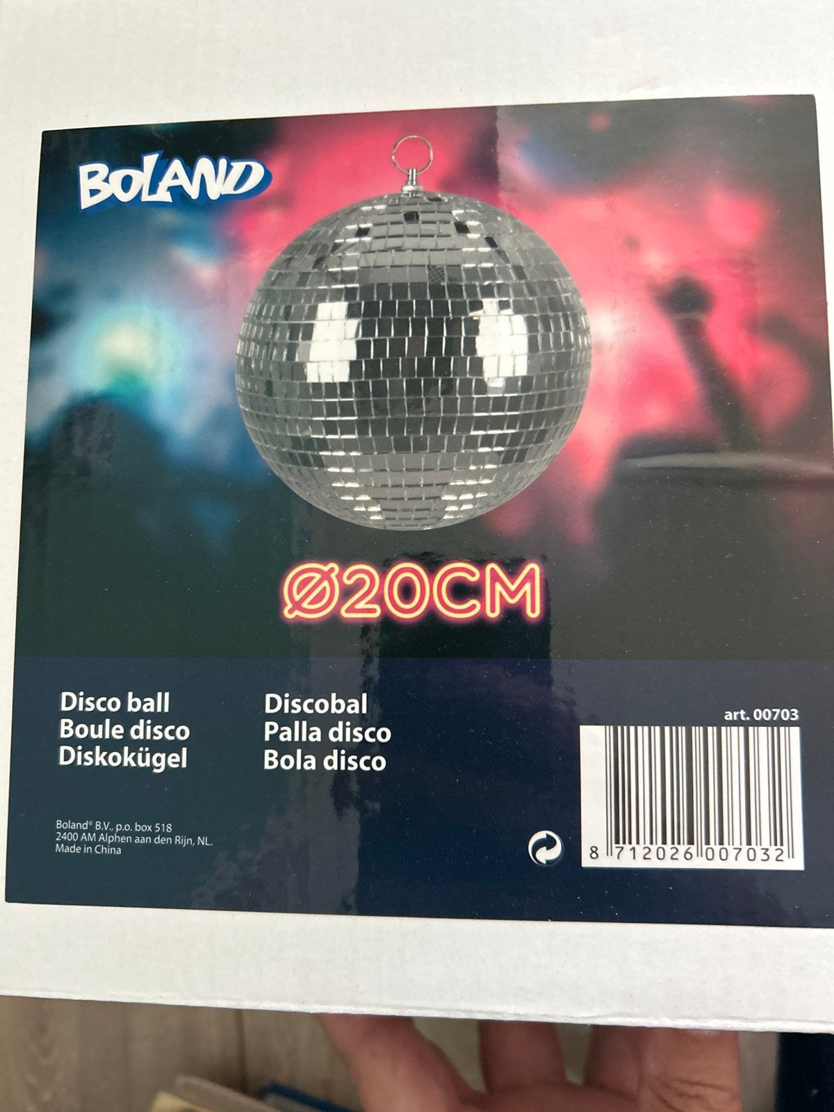 Foto 2 van Boland Discobal Ø20CM - Feestelijke spiegelbol