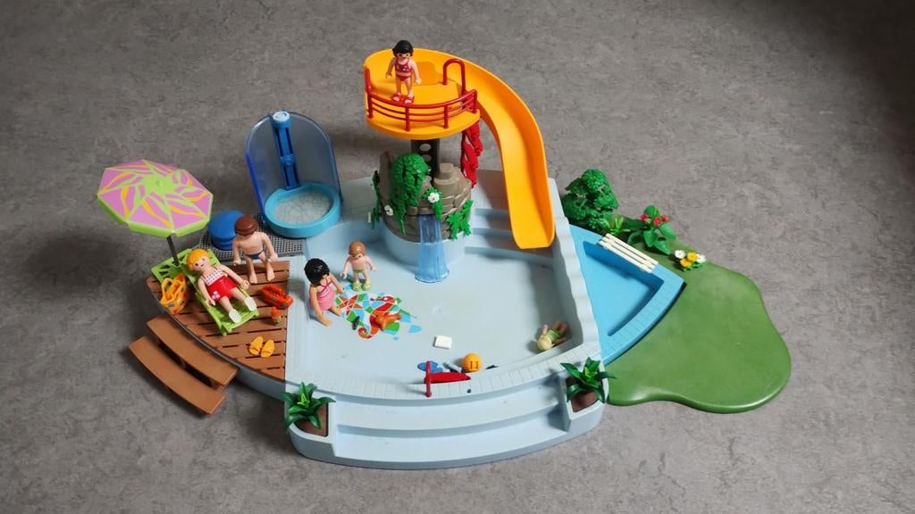 Playmobil zwembad - set 4858, Ophalen of Verzenden, Gebruikt, Complete set