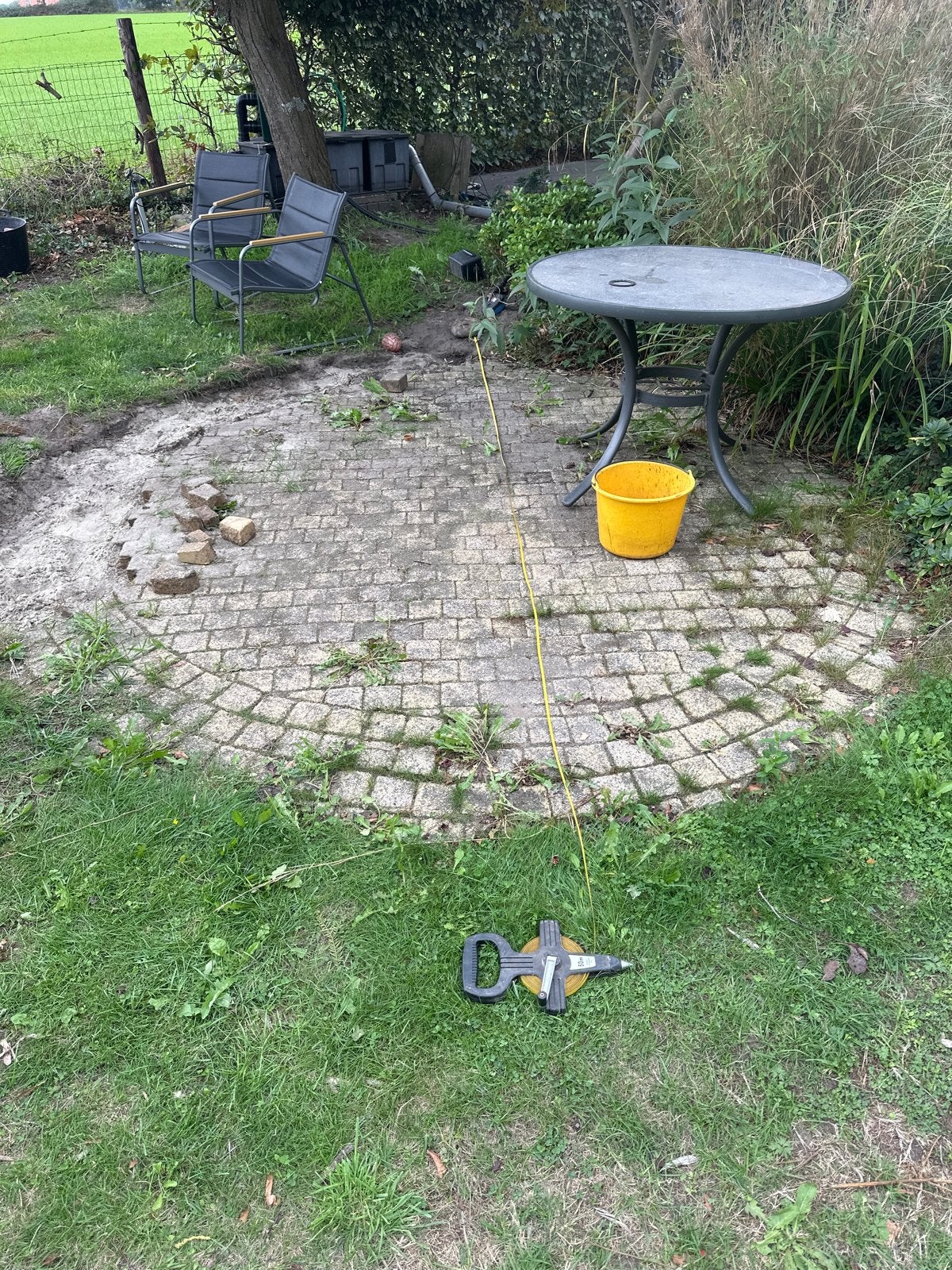 Gebruikte cobbelstones 10x10cm, ca. 10m2, Tuin en Terras, Ophalen, Overige materialen, Gebruikt, Klinkers