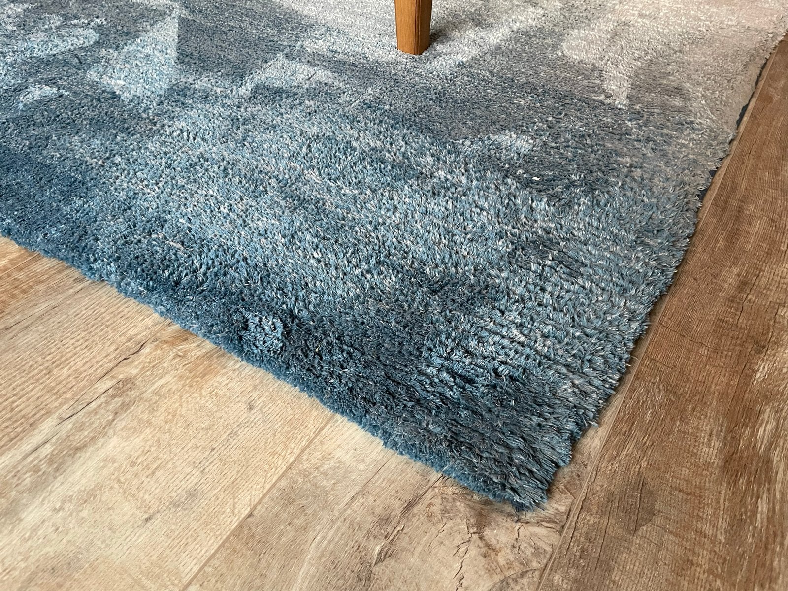 Blauw-wit vloerkleed 160x230 cm - Zo goed als nieuw, Ophalen, Wit, 150 tot 200 cm, 200 cm of meer