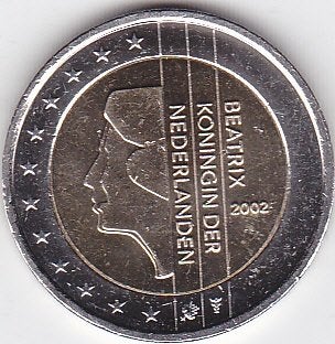 2 euro 2002 Nederland, Ophalen of Verzenden, Overige landen, 2 euro, Losse munt