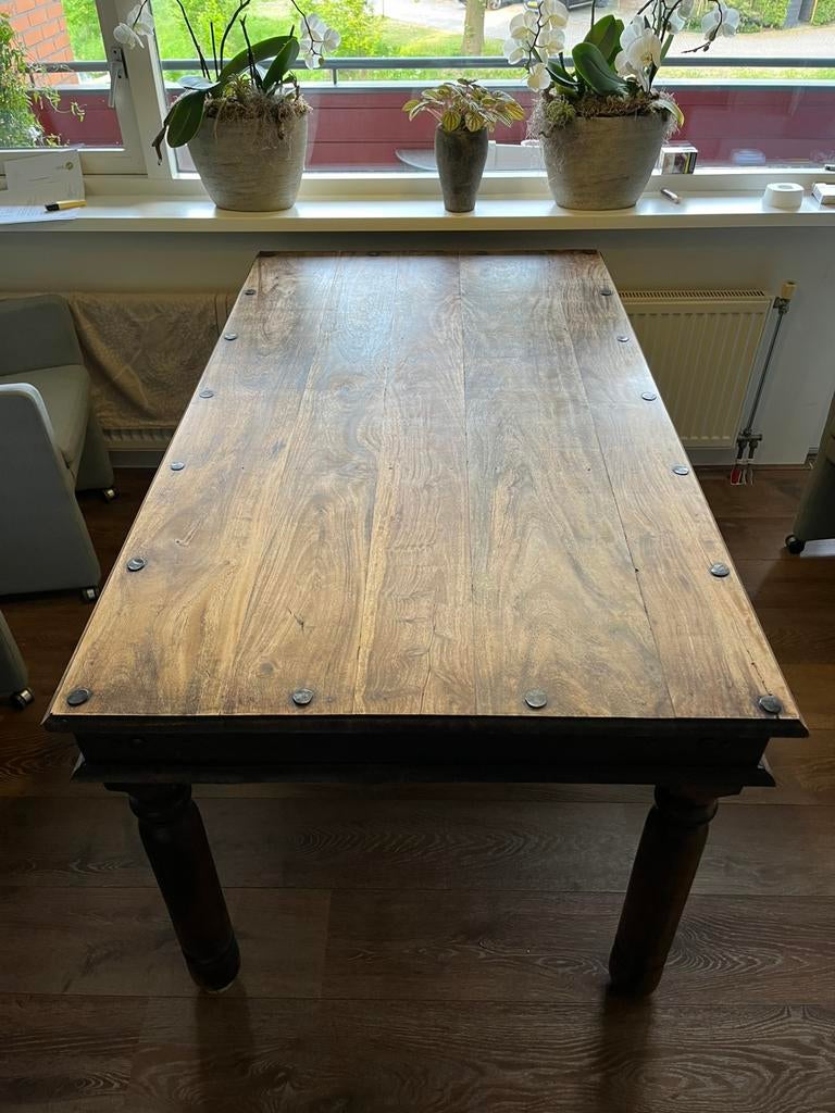 Houten eettafel 160 x 90 x 78, Ophalen, 50 tot 100 cm, Zo goed als nieuw, 150 tot 200 cm