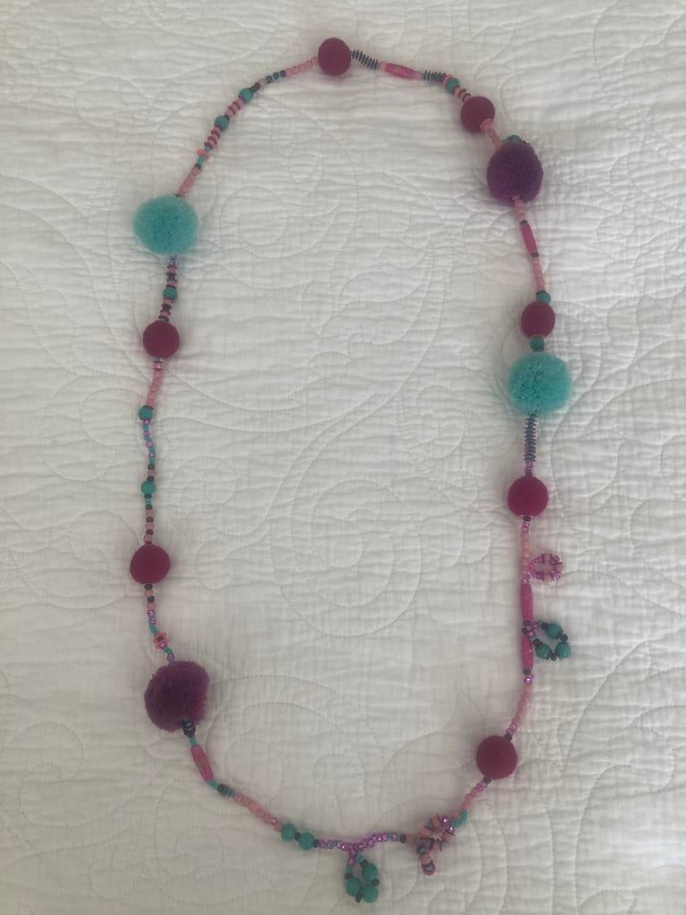 Lange Boho KETTING Jewellery handmade uniek sieraad, Ophalen of Verzenden, Zo goed als nieuw, Overige materialen