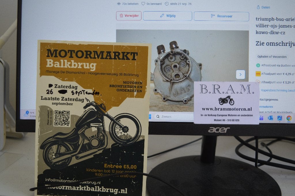 triumph-bsa-ariel-norton-villier-ajs-james-rudge-kawa-dkw-cz, Ophalen of Verzenden, Gebruikt