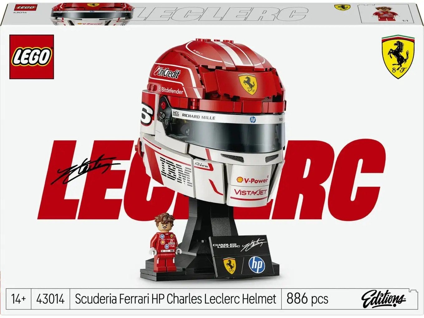 LEGO 43014 Scuderia Ferrari HP Helm Charles Leclerc, Overige thema's, Verzenden, Lego, Nieuw