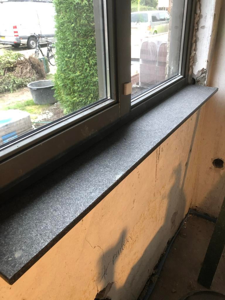 Granieten vensterbank Impala, antraciet, gezoet, mat, Ophalen, Minder dan 80 cm, Overige typen, Nieuw