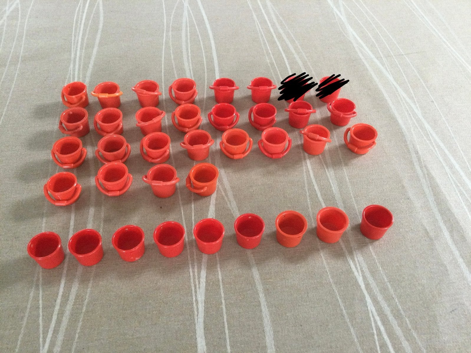 Playmobil rode emmertjes., Ophalen of Verzenden, Zo goed als nieuw