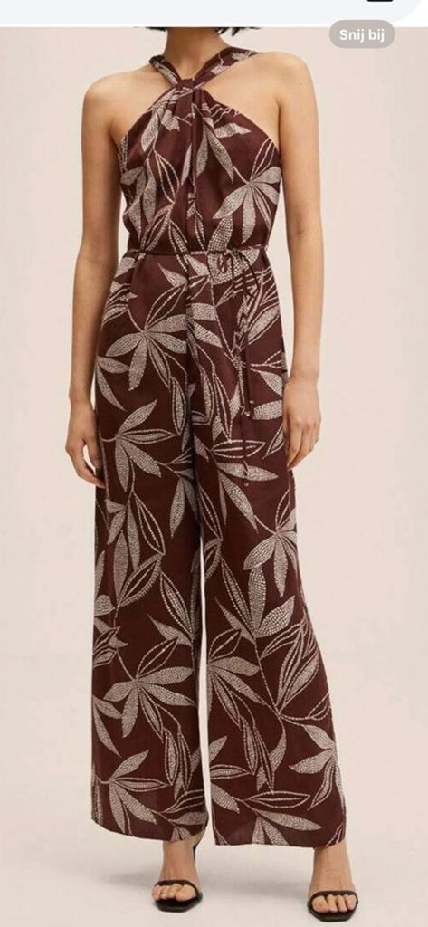 Mango jumpsuit bruin print nieuw XL, Ophalen of Verzenden, Nieuw, Maat 46/48 (XL) of groter, Bruin