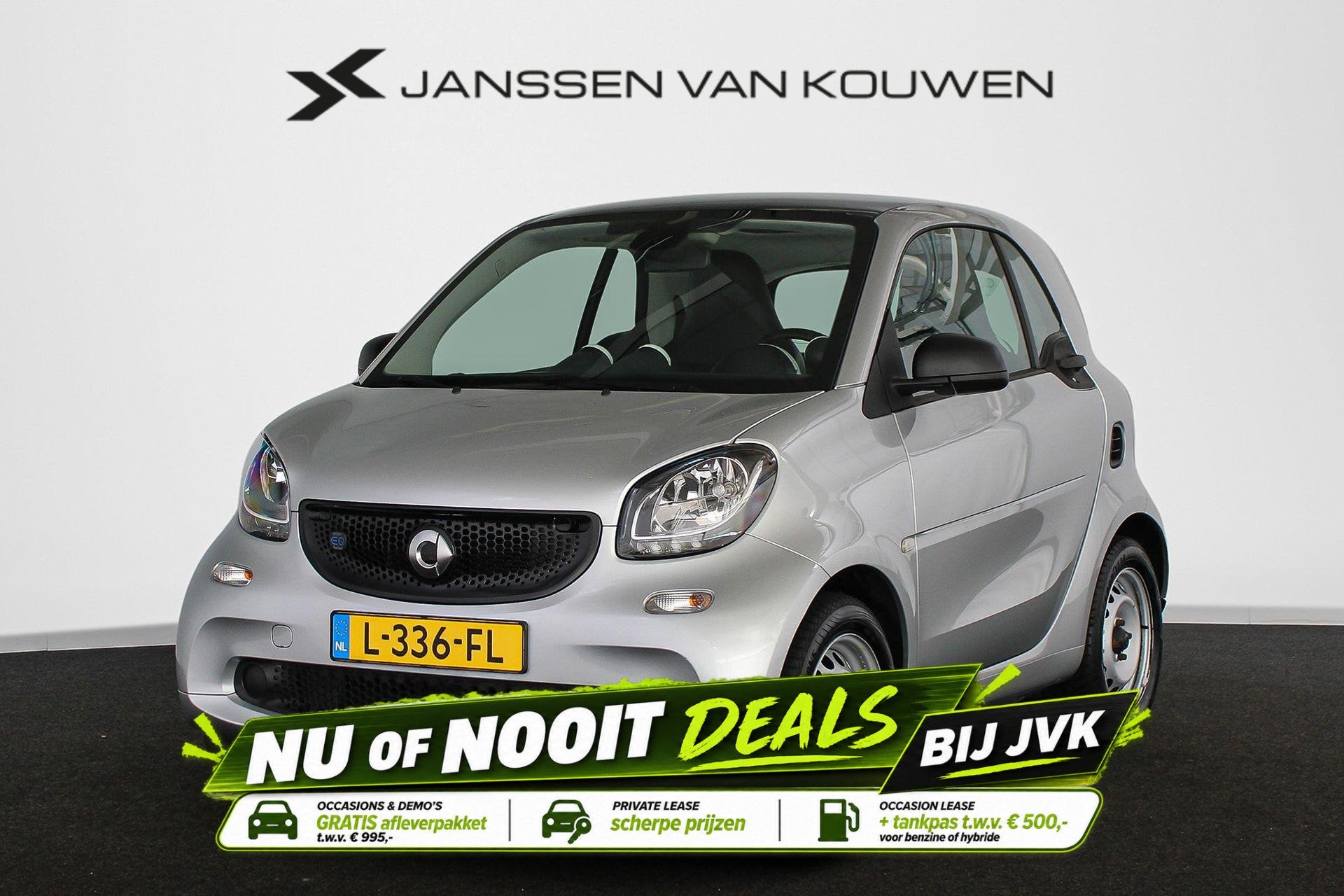 Smart ForTwo EQ Comfort 18 kWh Panoramadak Stoelverwarming C, Auto's, Automaat, Achterwielaandrijving, Zwart, 82 pk