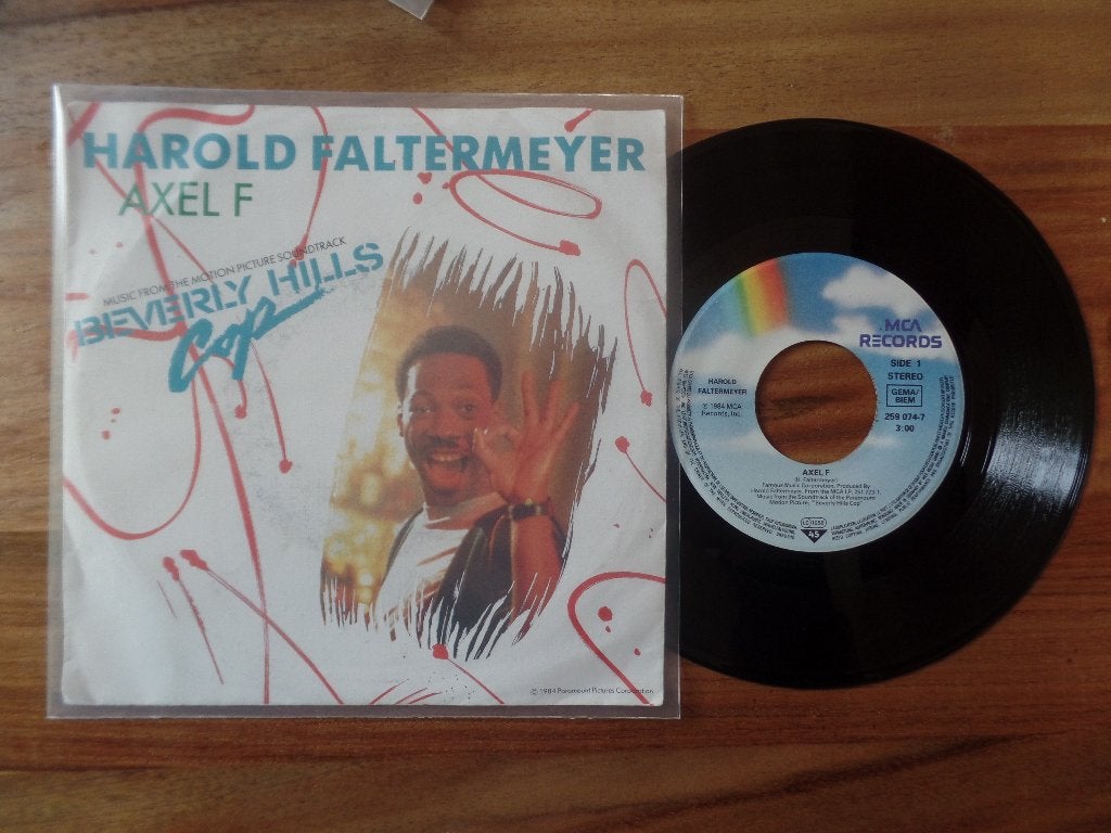 single  Harold Faltermeyer - Axel F, Cd's en Dvd's, Ophalen of Verzenden, Gebruikt, 7 inch, Pop