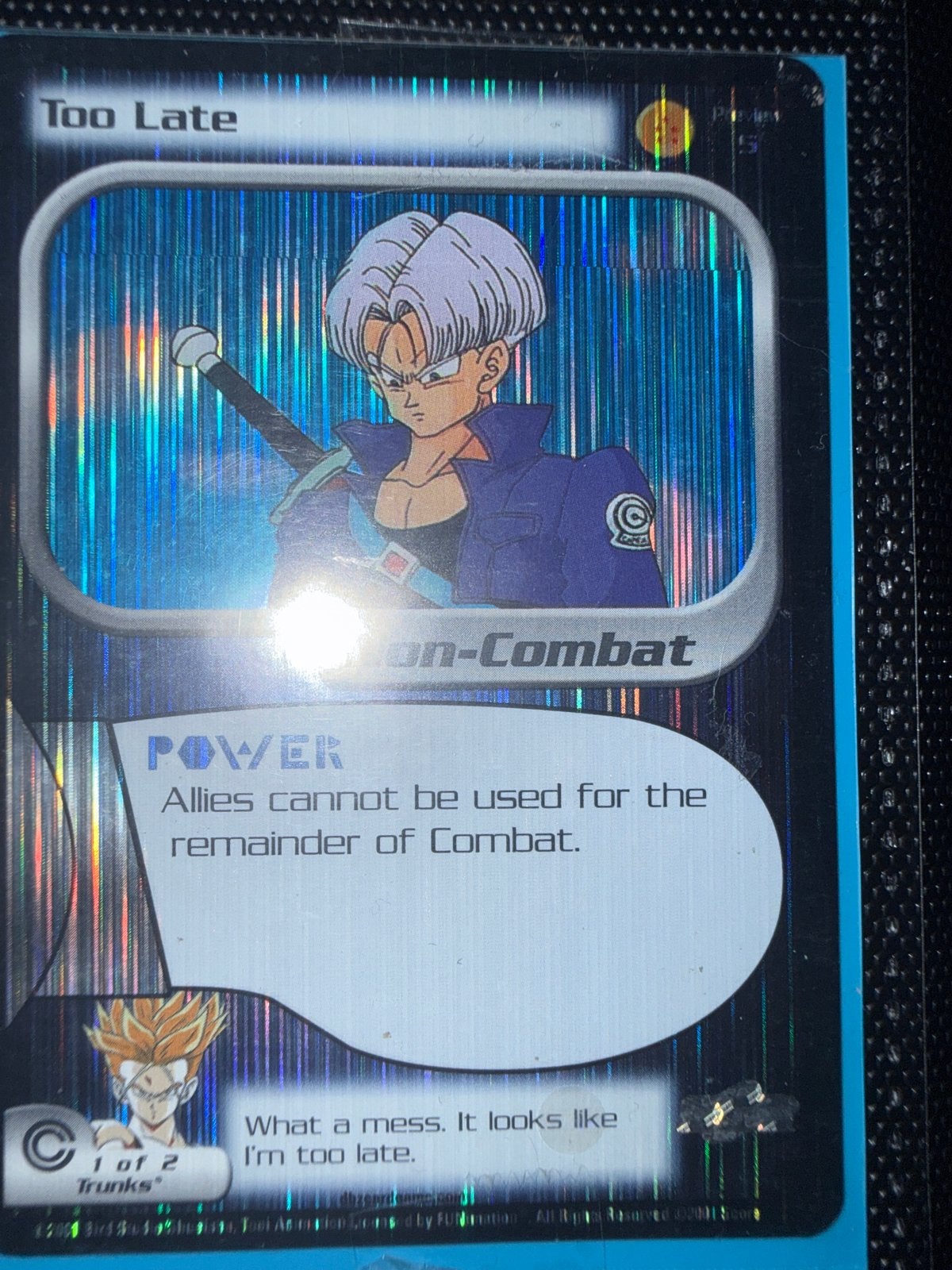 Dragon Ball Z TCG - Too Late (Foil) - Trunks, Ophalen of Verzenden, Gebruikt, Losse kaart, Foil