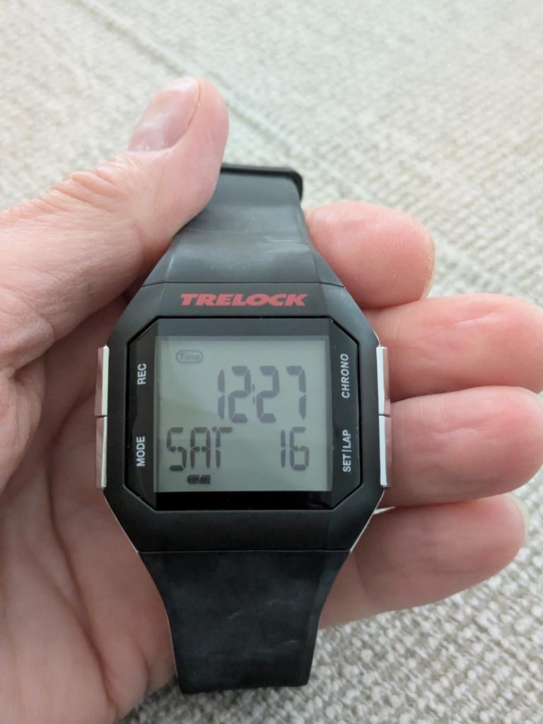 Trelock Bodytrainer BT 800 sporthorloge, Gebruikt, Zwart, Ophalen of Verzenden, Trelock