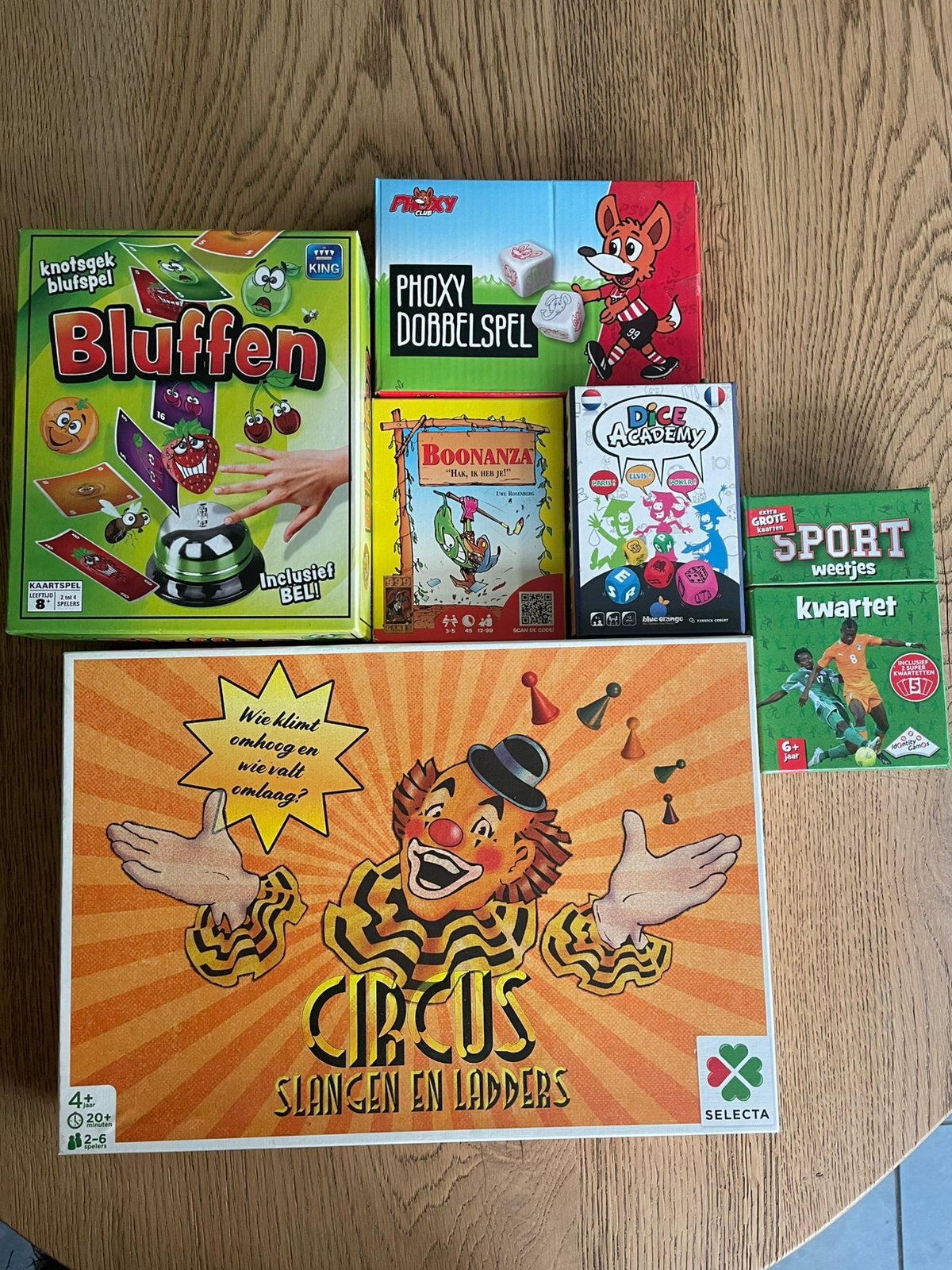 Pakket gezelschapsspellen in zeer nette staat!, Hobby en Vrije tijd, Gezelschapsspellen | Overige, Vijf spelers of meer, Ophalen of Verzenden