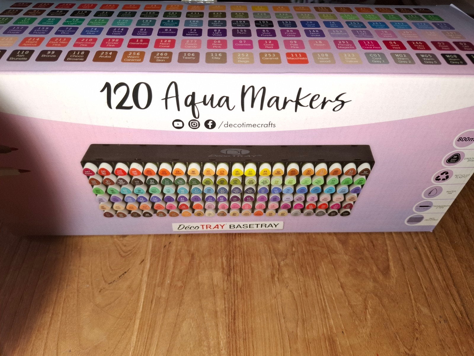 120 Aqua Markers van Decotime Crafts - Zo goed als nieuw, Meerkleurig, Ophalen of Verzenden, Zo goed als nieuw, Overige merken