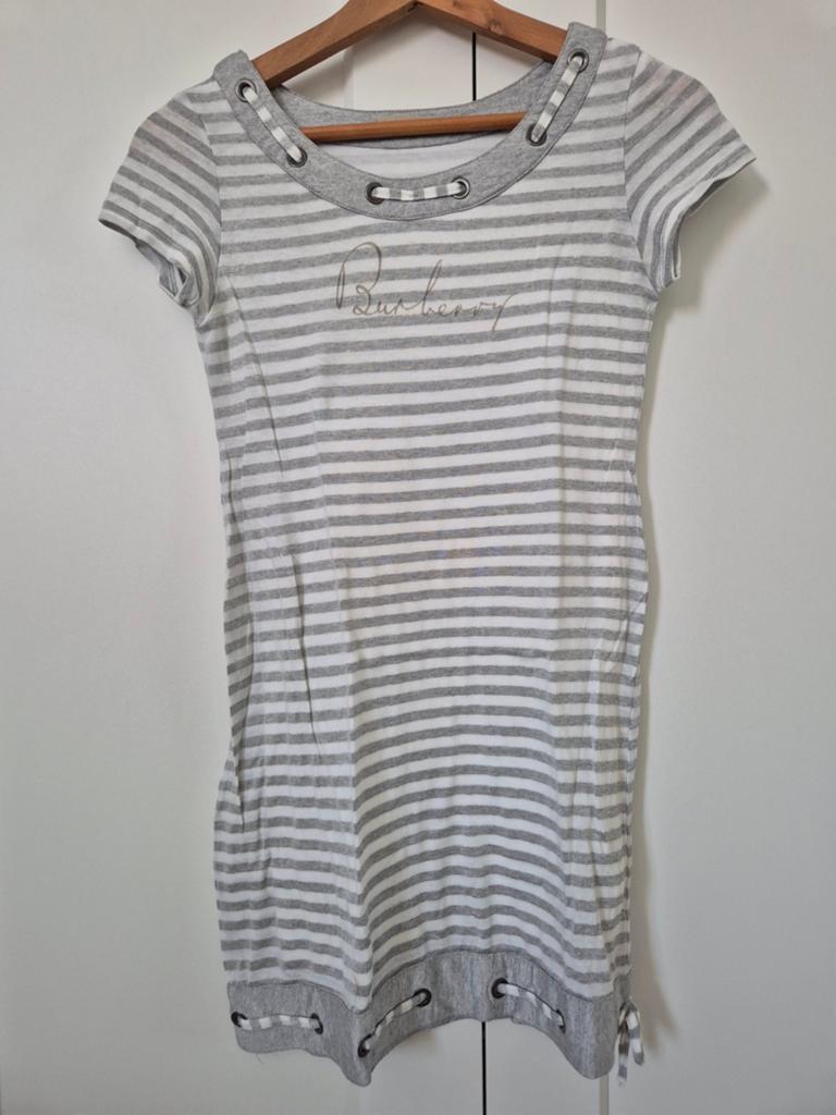 Burberry gestreepte jurk maat XS, Ophalen of Verzenden, Burberry, Maat 34 (XS) of kleiner, Grijs