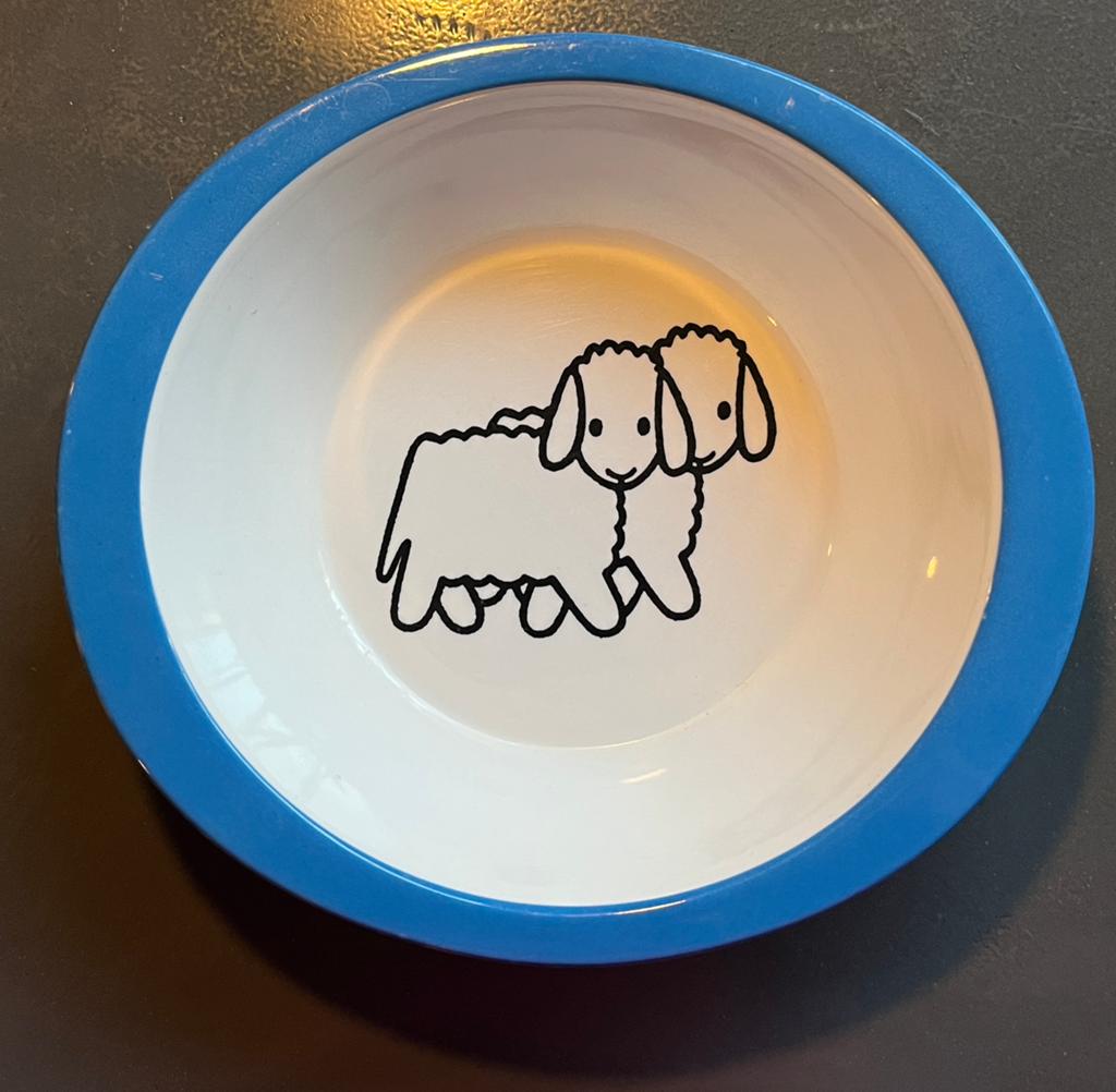 Mepal papbord uit de Dick Bruna Boerderij serie lammetjes, Ophalen of Verzenden, Zo goed als nieuw