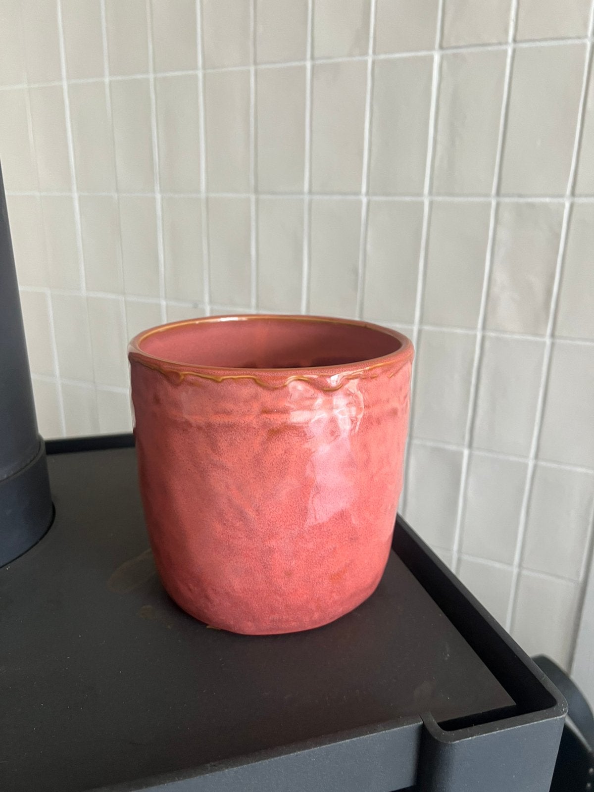 Roze bloempot, Rond, Nieuw, Ophalen of Verzenden, Aardewerk