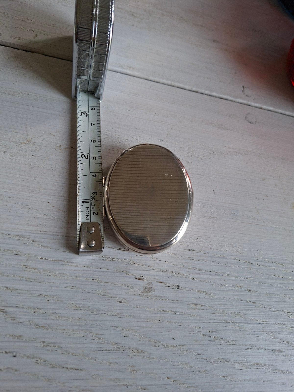Vintage Zilveren Ovaal Doosje - Pillendoosje/Snuff Box, Antiek en Kunst, Verzenden, Zilver