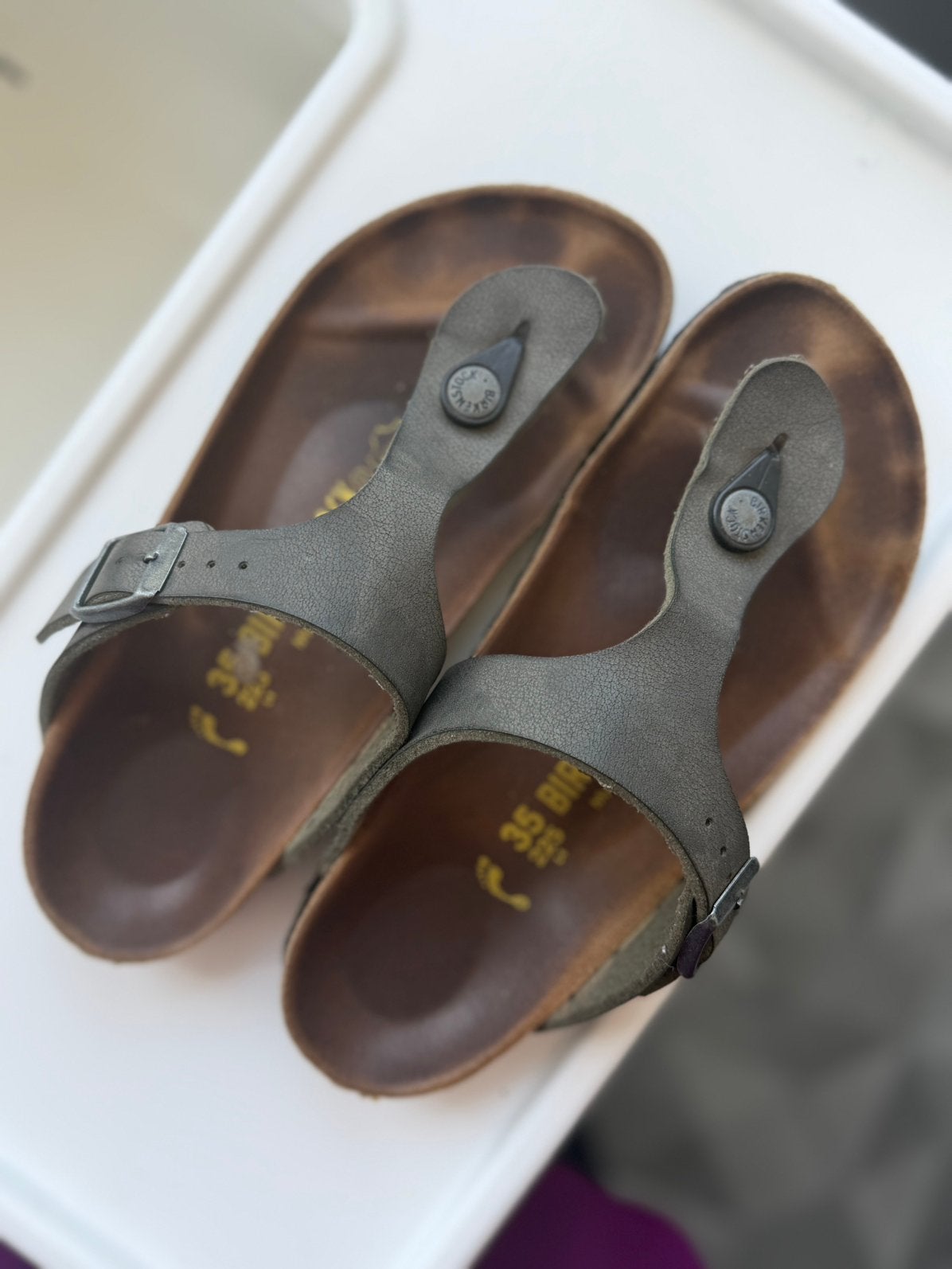 Birkenstock slippers maat 35, Verzenden, Zo goed als nieuw, Sandalen of Muiltjes