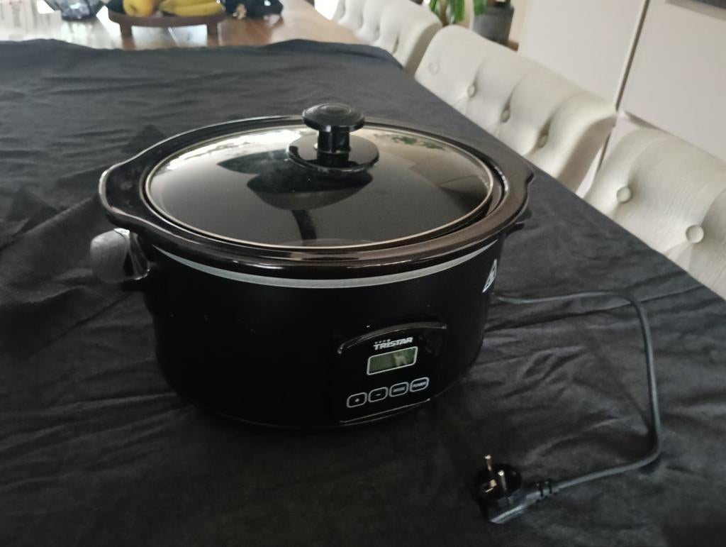 Zwarte slowcooker tristar, Witgoed en Apparatuur, Slowcookers, Ophalen, Nieuw