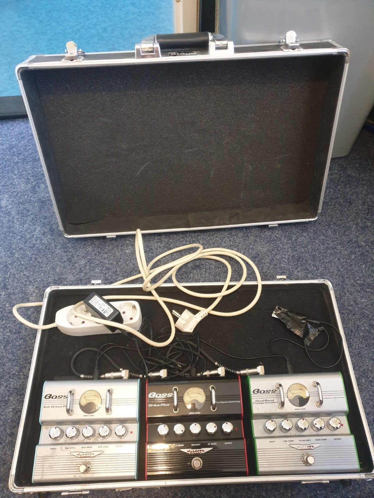 Bass Gitaar Effectpedalen Set met Koffer, Muziek en Instrumenten, Effecten, Ophalen, Gebruikt, Distortion, Overdrive of Fuzz