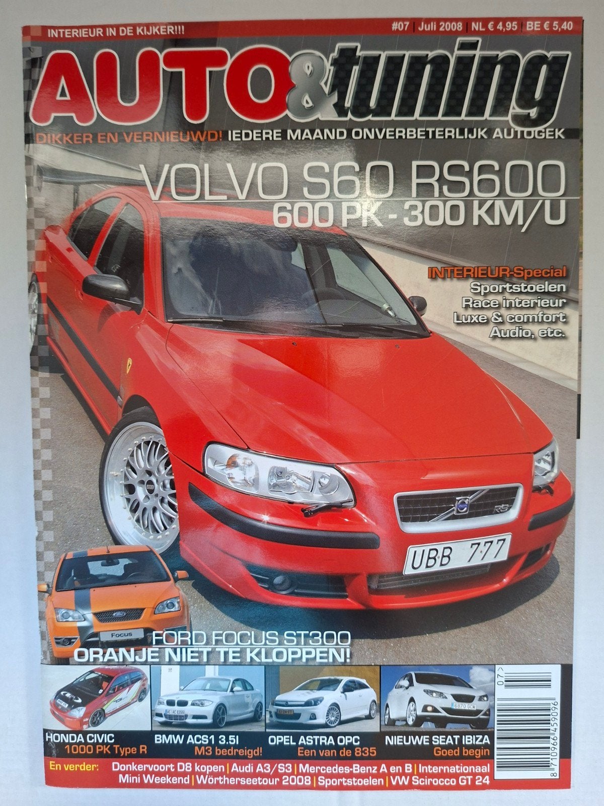 Auto & Tuning Magazine - Juli 2008 - Volvo S60 RS600, Ophalen of Verzenden, Zo goed als nieuw