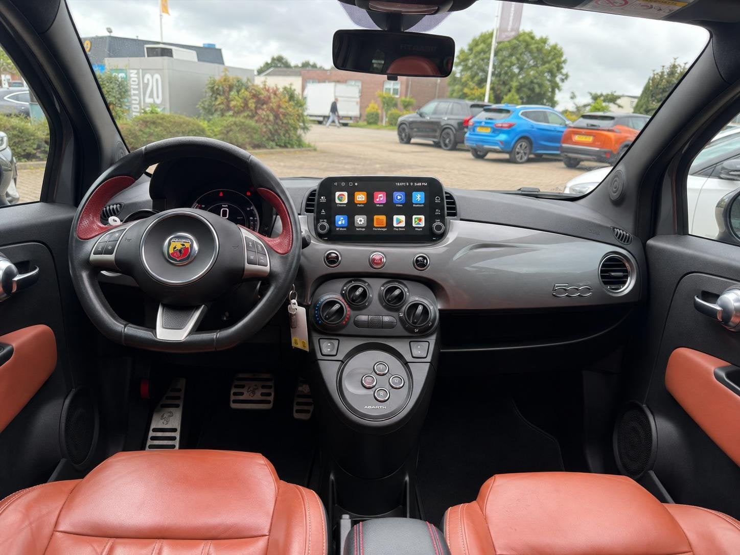 Fiat 500 1.4 T-Jet Abarth Turismo AUTOMAAT | PANORAMADAK | S, Auto's, Euro 6, 4 cilinders, Parkeersensor, Leder