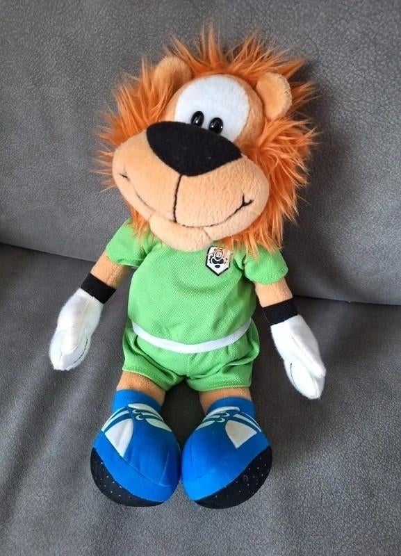 Loekie de leeuw voetbal knuffel keeper 33 cm, Kinderen en Baby's, Speelgoed | Knuffels en Pluche, Groen, Overige merken, Overige karakters
