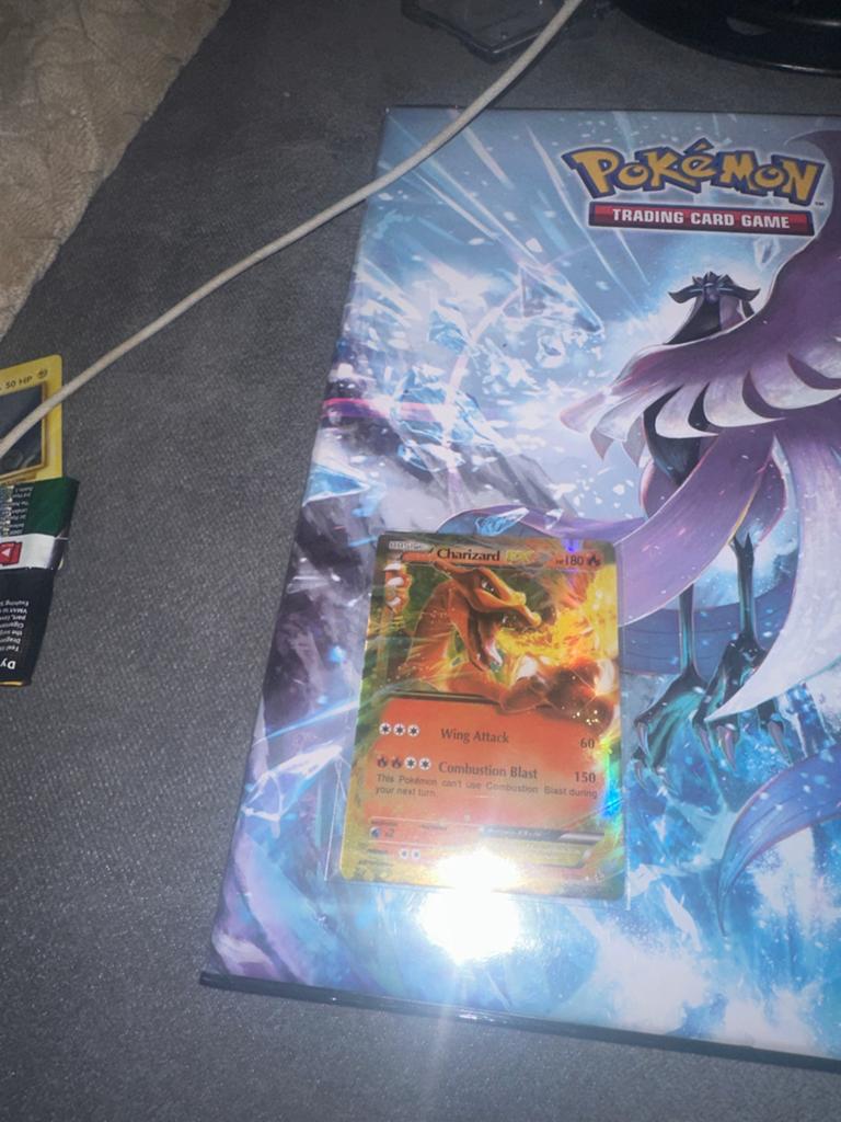 Charizard ex Pokémon kaart en trainer charizard spirit link, Ophalen of Verzenden, Zo goed als nieuw, Losse kaart, Foil