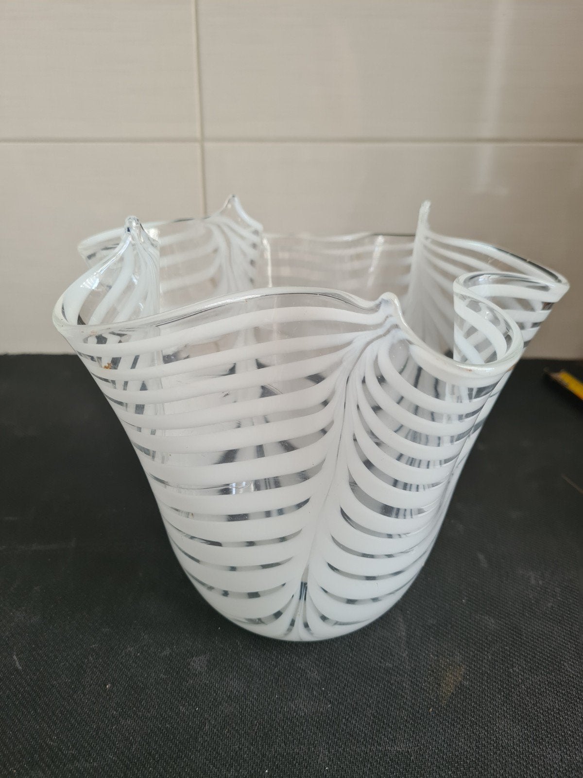 Murano vaas zakdoekvaas jaren 70, Antiek en Kunst, Ophalen of Verzenden