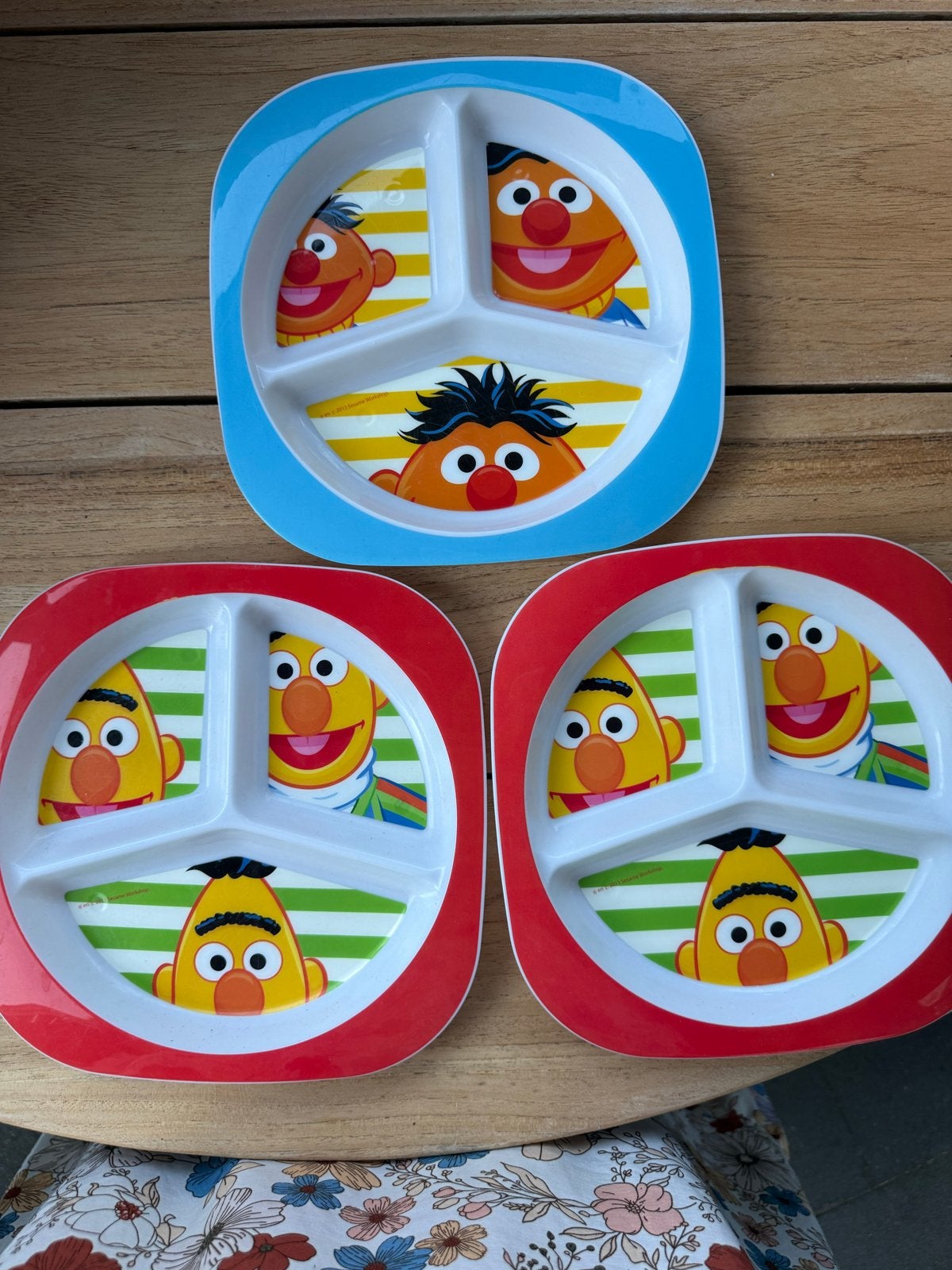 Sesamstraat kinderborden - Bert en Ernie (3 stuks), Ophalen of Verzenden, Gebruikt
