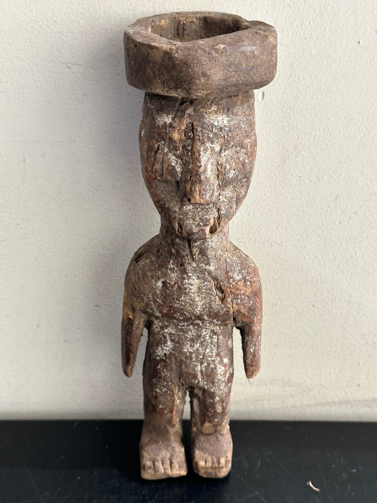 Oud Aklama Fetisj houten Voodo beeldje Ghana, Ophalen of Verzenden