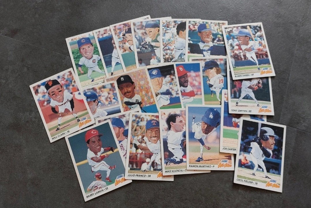 Lot van 21x MLB Score MLB 90s (1991) All Star honkbal cards, Ophalen of Verzenden, Gebruikt, Meerdere plaatjes