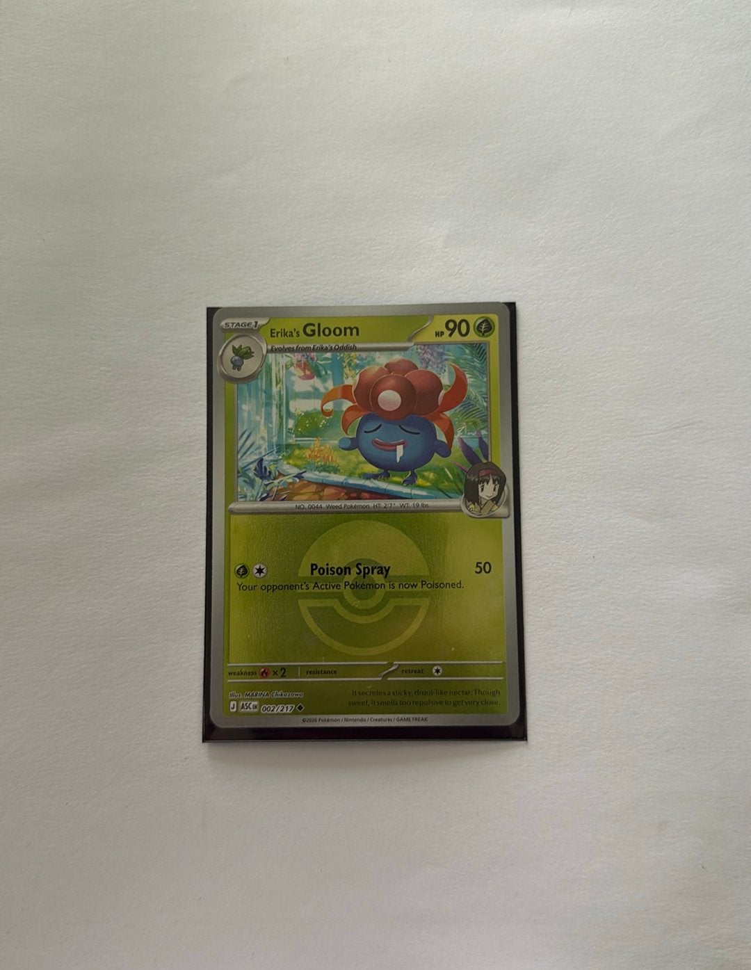 Erika’s Gloom holo pokemonkaart, Ophalen of Verzenden, Zo goed als nieuw