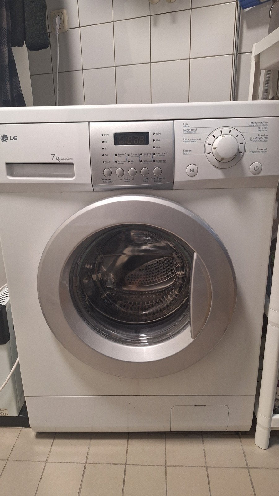 LG WD13481TP Wasmachine - wegens verhuizing, in goede staat, Witgoed en Apparatuur, Wasmachines, Ophalen, Gebruikt, Handwasprogramma