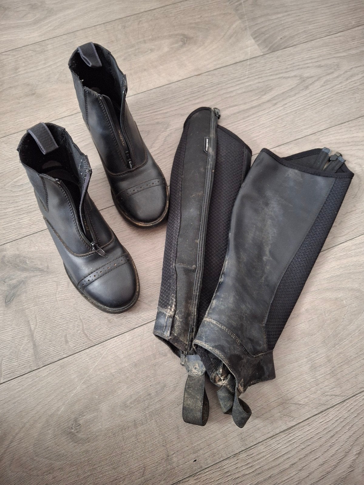 paardrij schoenen mt 35 met chaps, Ophalen of Verzenden