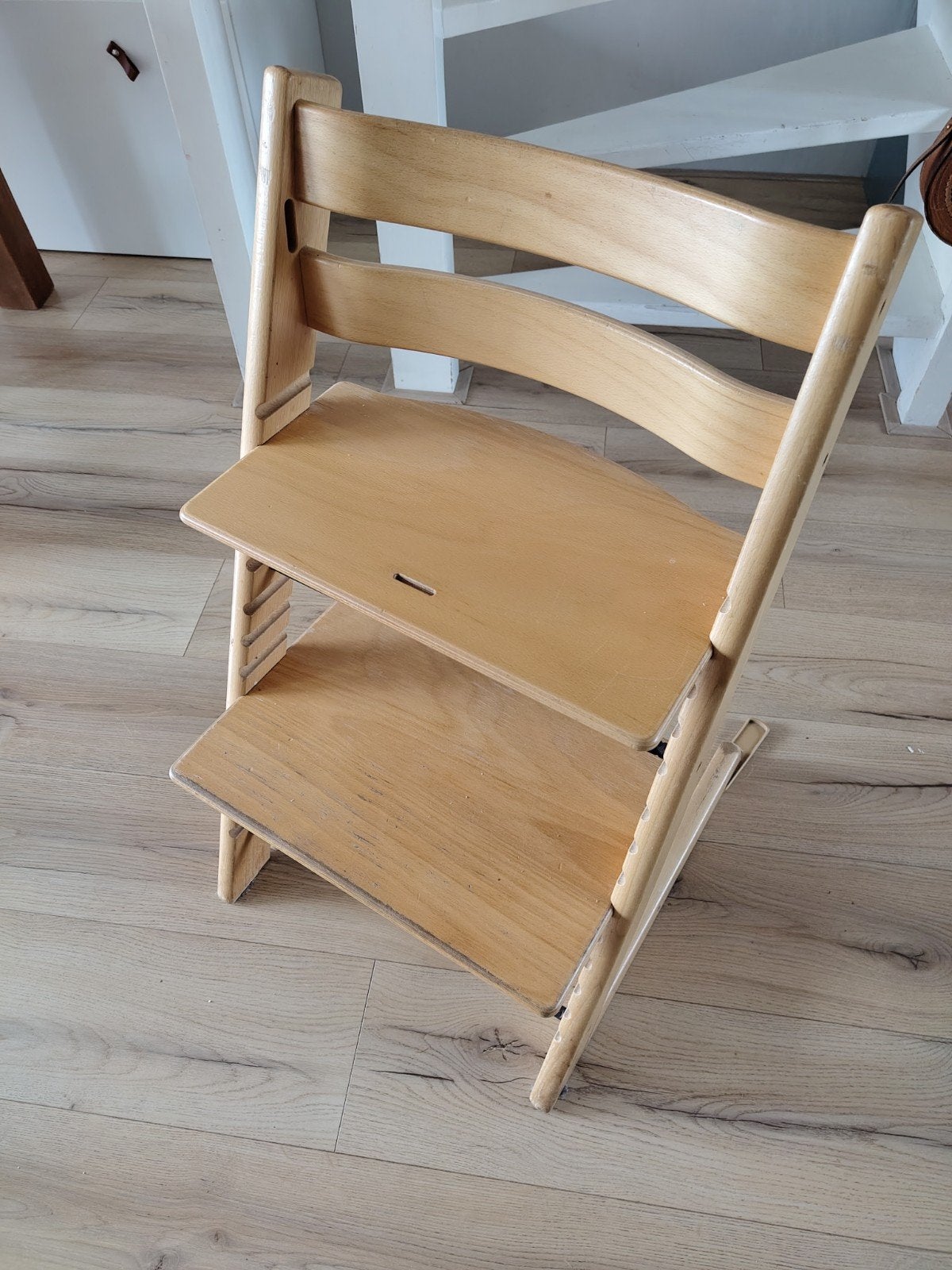 Tripp trapp oud model met baby beugel, Ophalen, Gebruikt